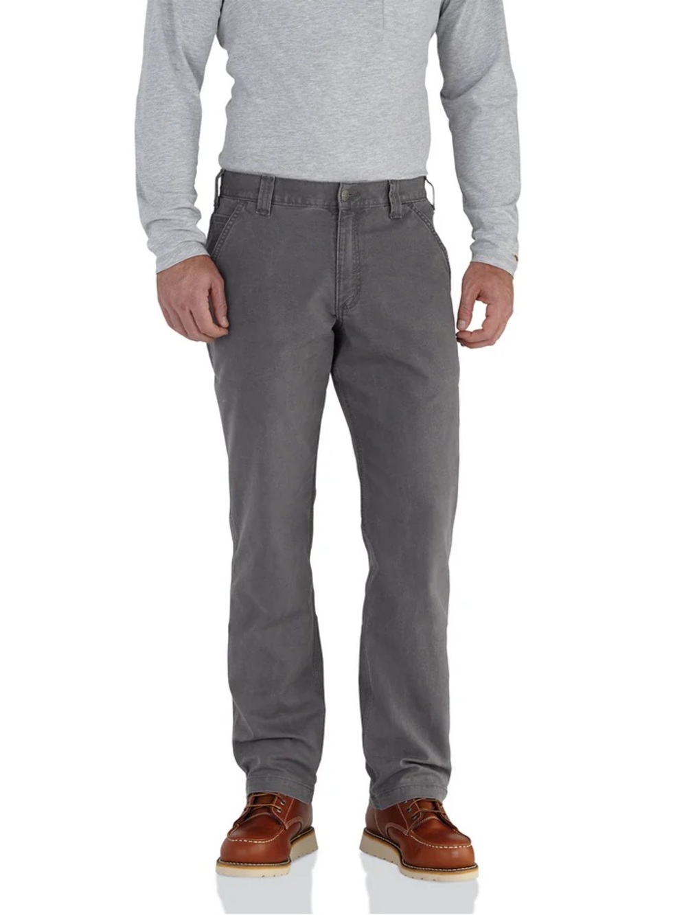 Carhartt Rugged Flex Relaxed Fit Canvas Work Pant Grey Sz 38x30